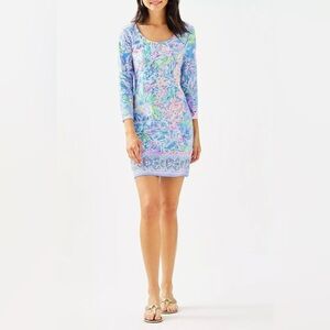 Lilly Pulitzer Beacon Printed Scoop Neck Mini Dress in All Together Now